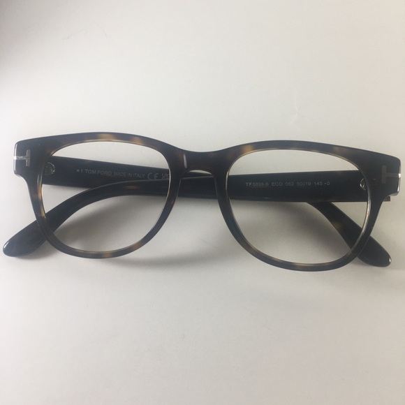 Tom Ford TF5898-B ECO 052 Tortoise Plastic Optical Eyeglasses Frame 52-19-145 - Picture 5 of 7